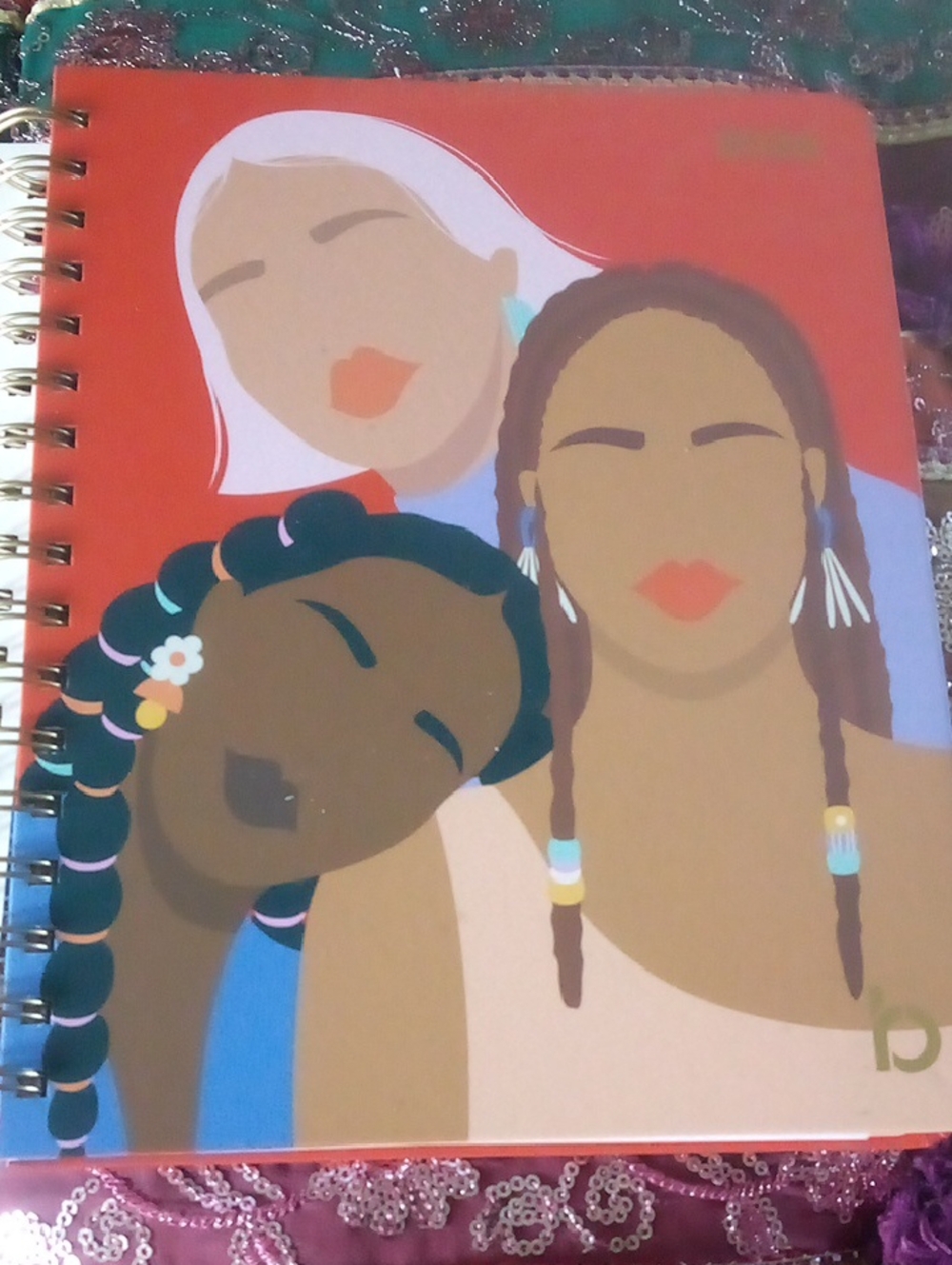 Spiral-Bound Home Office Calendar - Coral Illustration Cover